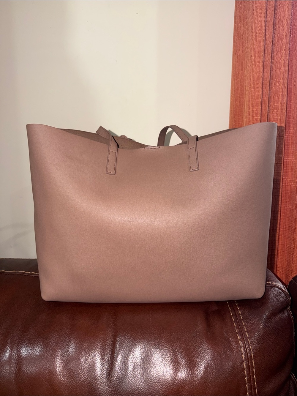 ‼️Authentic Saint Laurent YSL Leather Shopping Tote Shoulder Bag - Picture 3 of 14